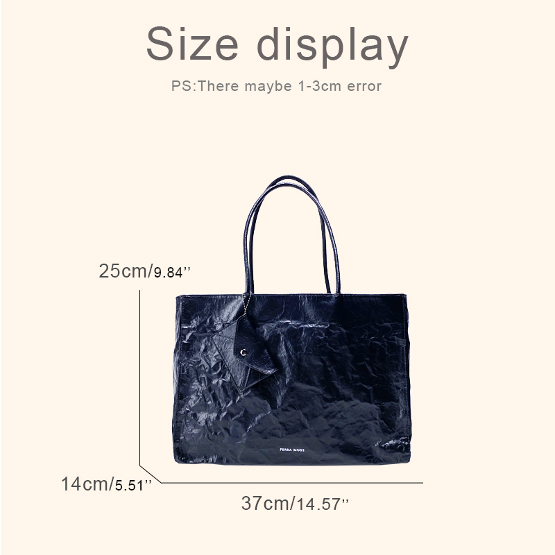 Korean Casual Kraft Paper Tote - Luxury Bags Made recension och pris