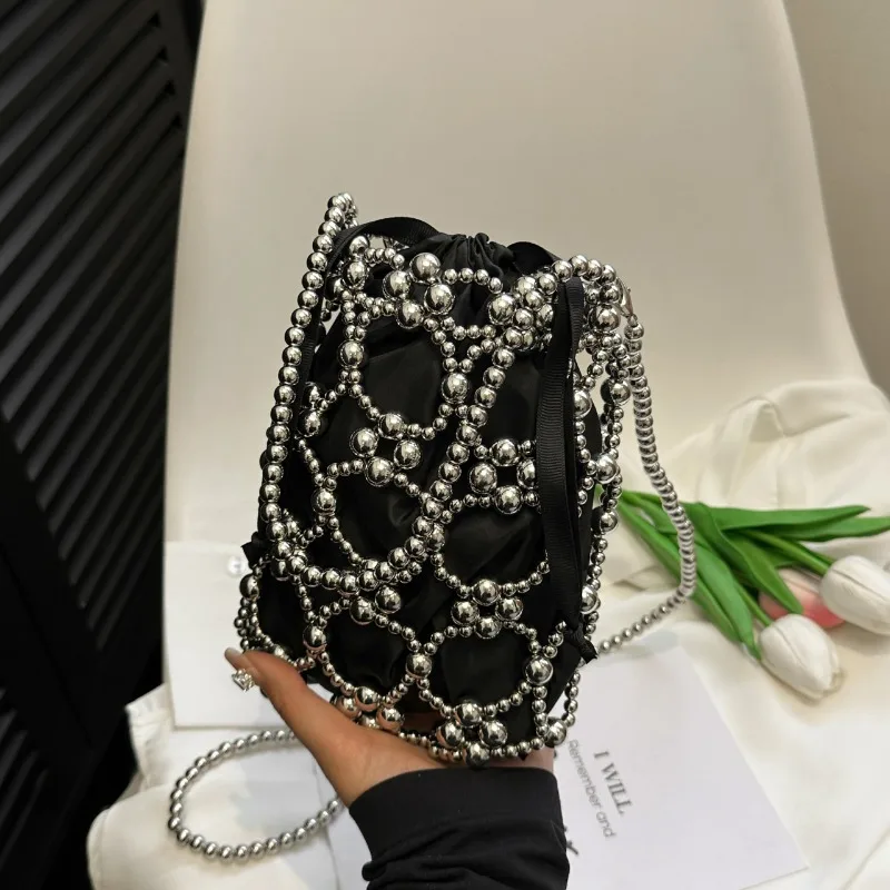 Beading White Bucket Shoulder  - Luxury Bags On Sales recension och pris