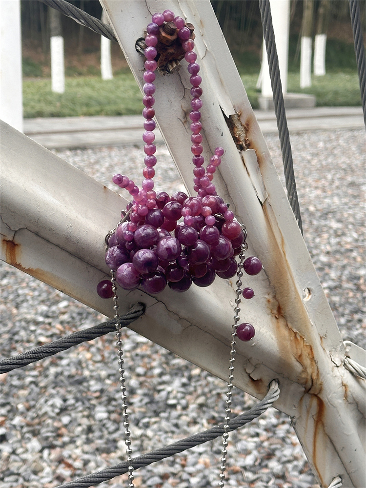 Girls Mini Purple Beaded  Clut - Luxury Bags Reseller recension och pris