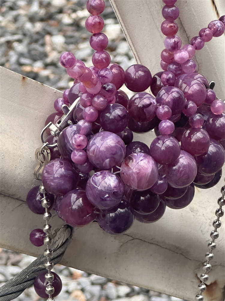 Girls Mini Purple Beaded  Clut - Luxury Bags Reseller recension och pris