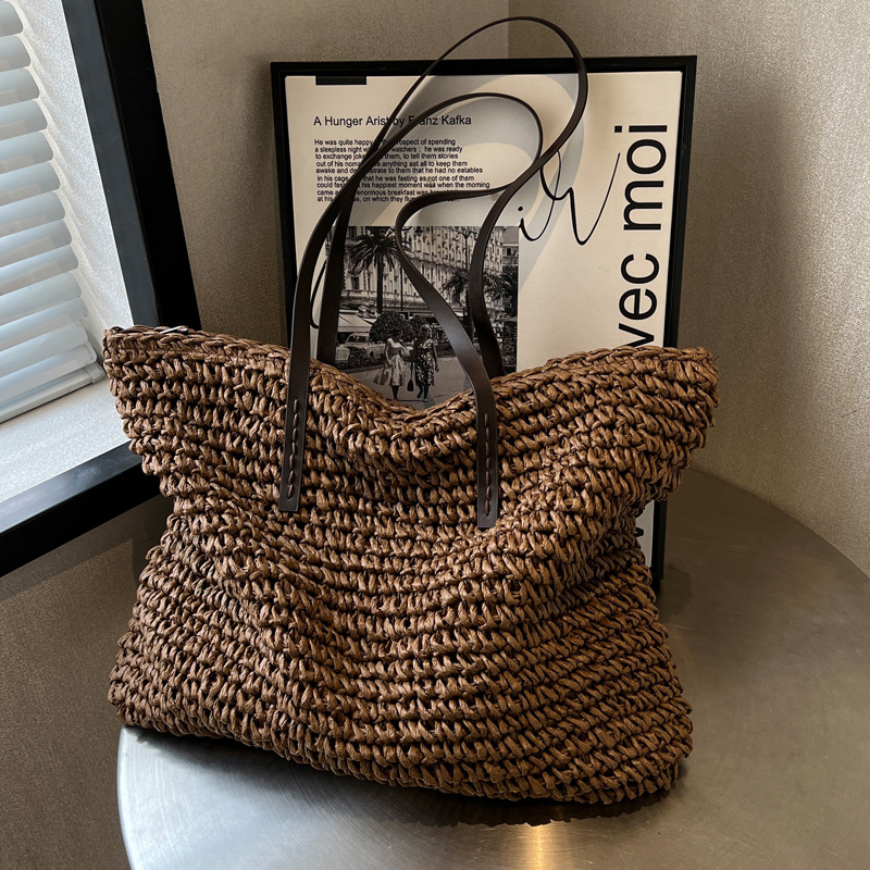 Straw Woven Tote Bags Casual L - Luxury Bags Made recension och pris