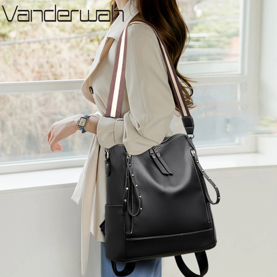 Brand Luxury Backpacks Soft Le - Luxury Bags Made recension och pris